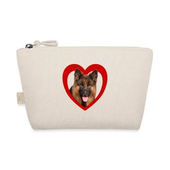Dog Lovers - Dogs Heart - German Shepherd - Organic Pouch - nature - Front