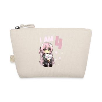 4 ans Fille Anime Kawaii Cat 4ème anniversaire - Trousse biologique - nature - Devant