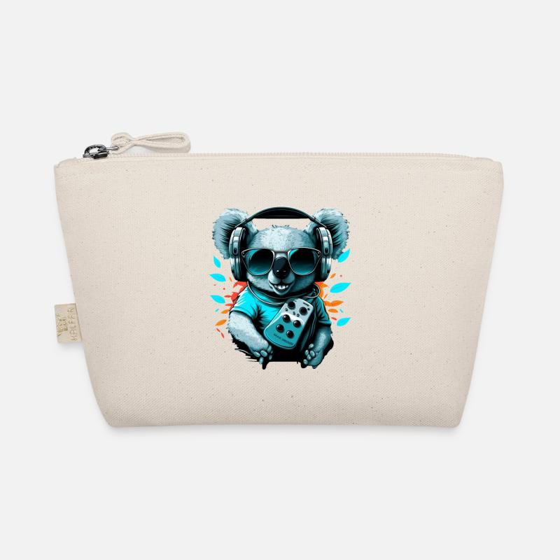 Koala bear with Walkman and sunglasses Organic Pouch
