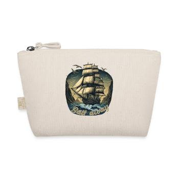 Gigantic boat sails in a storm on the high seas - Organic Pouch - nature - Front
