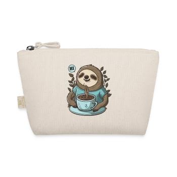 paresseux amical avec café parfumé dit HI - Trousse biologique - nature - Devant