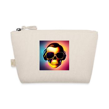 Crâne avec lunettes de soleil & écouteurs - cool-rockig - Trousse biologique - nature - Devant