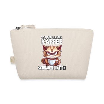 Geschenk für Katzenhalter und Morgenmuffel Kaffee - Bio-Täschchen - Natur - Vorne