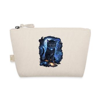 Magical Cat Occult Black Wizard Cat - Organic Pouch - nature - Front