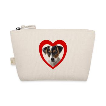 Hundeliebhaber - Hunde Herz Parson Russel Terrier - Bio-Täschchen - Natur - Vorne