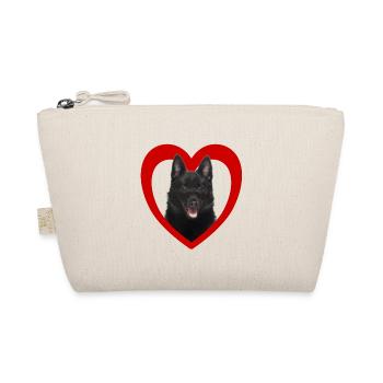 Dog Lovers - Dog Heart - Schipperke - Organic Pouch - nature - Front