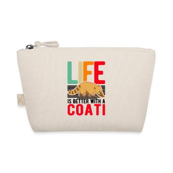 Life is better with a coati - Organic Pouch - nature - Front
