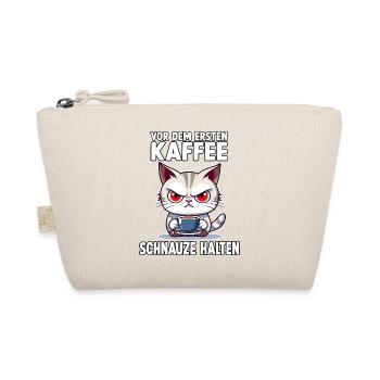 Witzig Morgenmuffel Spruch für Katzenhalter Katzen - Bio-Täschchen - Natur - Vorne