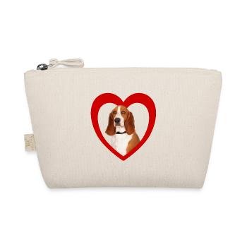 Dog Lovers - Dogs Heart - Basset Hound - Organic Pouch - nature - Front