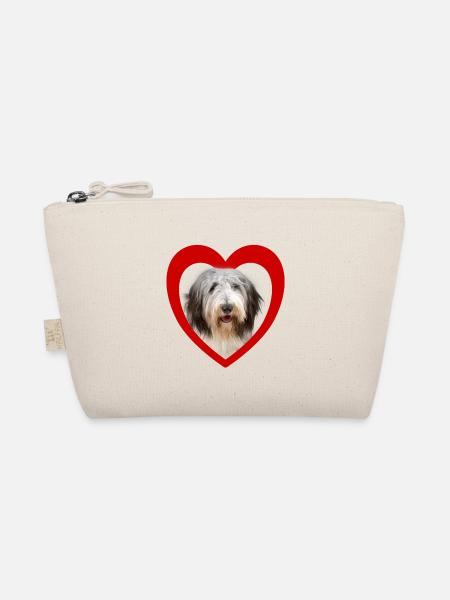 Hundeliebhaber - Hunde Herz - Old English Sheepdog - Bio-Täschchen - Natur