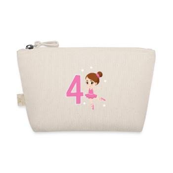 Ballet 4th Birthday Tutu Ballet Dancer Baller - Organic Pouch - nature - Front