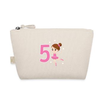 Ballet 5th Birthday Tutu Ballet Dancer Baller - Organic Pouch - nature - Front