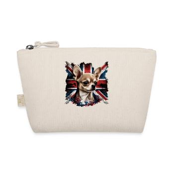 Chihuahua - Großbritannien England Flagge Farben - Bio-Täschchen - Natur - Vorne