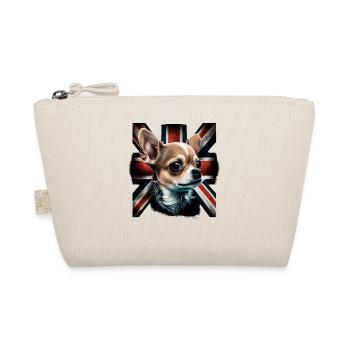Chihuahua - Großbritannien England Flagge Farben - Bio-Täschchen - Natur - Vorne
