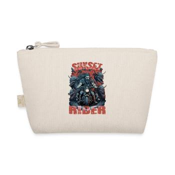Sunset rider motorcyclist - Organic Pouch - nature - Front