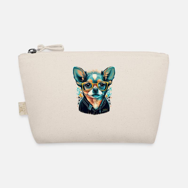 Chihuahua - Chien Hipster Lunettes Cool Mignon Trousse biologique