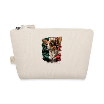 Chihuahua - Italien Flagge Italienisch Lustig Hund - Bio-Täschchen - Natur - Vorne