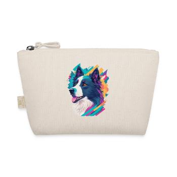 Border Collie Hunde Liebe Hund Haustier Design - Bio-Täschchen - Natur - Vorne