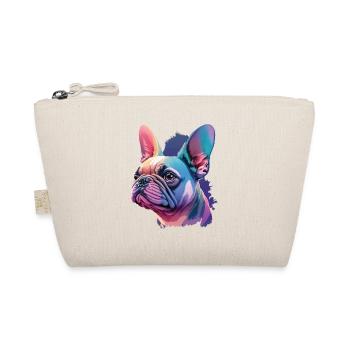 Französische Bulldogge Hunde Haustier in Pastell - Bio-Täschchen - Natur - Vorne