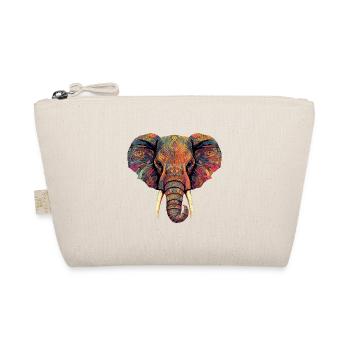Colorful elephant head - Organic Pouch - nature - Front