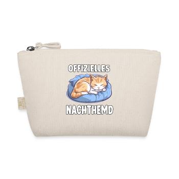 Niedliches Katzen T-Shirt Für entspannte Morgen - Bio-Täschchen - Natur - Vorne