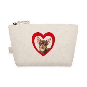 Dog Lovers - Dogs Heart - Chihuahua - Organic Pouch - nature - Front