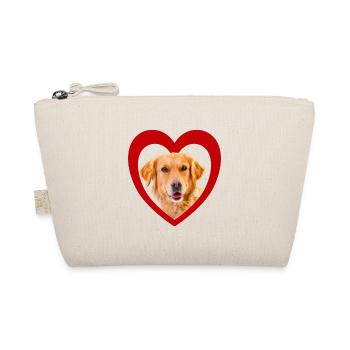 Dog Lovers - Dogs Heart - Golden Retriever - Organic Pouch - nature - Front