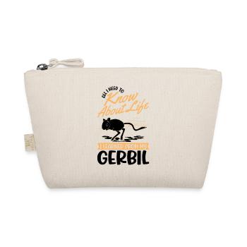 Gerbil Gift Racing Rat Gerbil - Organic Pouch - nature - Front