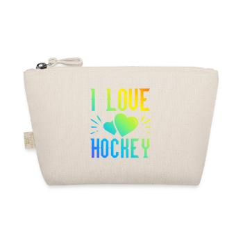I love hockey - Organic Pouch - nature - Front