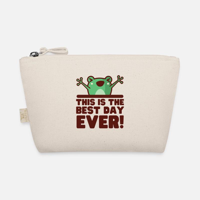 This is Best Day Ever Cute Frog Organic Pouch