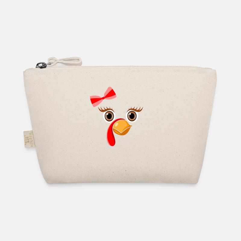 Mignon dinde Face Bow drôle Merci Trousse biologique