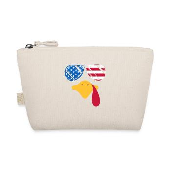 Cool Turkey Face Sunglasses American - Organic Pouch - nature - Front