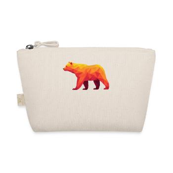 Geometrische Grizzly-Kunst in warmen Tönungen - Bio-Täschchen - Natur - Vorne