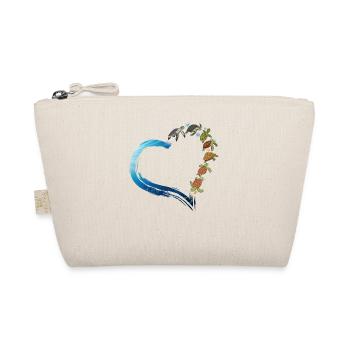 Sea Turtle Tortoise Heart - Organic Pouch - nature - Front