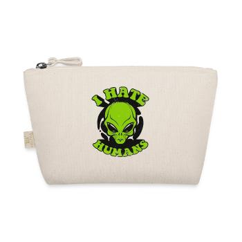 I Hate Humans Conspiracy Außerirdischer Ufo Alien - Organic Pouch - nature - Front