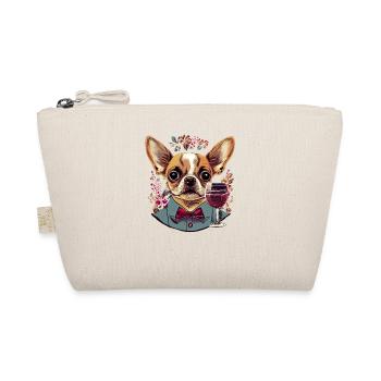 Chihuahua - France French Wine Cute Dog Souvenir - Organic Pouch - nature - Front
