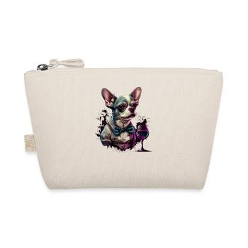 Chihuahua - France French Wine Cute Dog Souvenir - Organic Pouch - nature - Front