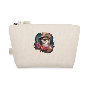 Chihuahua - Englische Dame Frauen Kleid Hund - Bio-Täschchen - Natur - Vorne