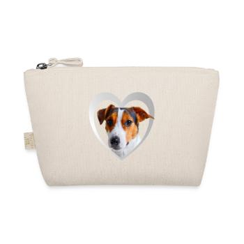 Hundeliebhaber - Hunde Herz Parson Russel Terrier - Bio-Täschchen - Natur - Vorne