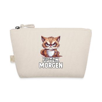 Kuschelshirt Lustige Katzen Sprüche Morgenmuffel - Bio-Täschchen - Natur - Vorne