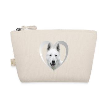 Dog Lover - Dog Heart - White Shepherd Dog - Organic Pouch - nature - Front
