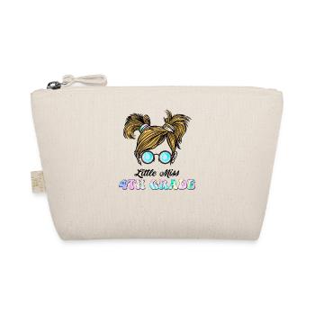 4th Grade Little Miss Messy Bun Tie Dye Back To - Organic Pouch - nature - Front