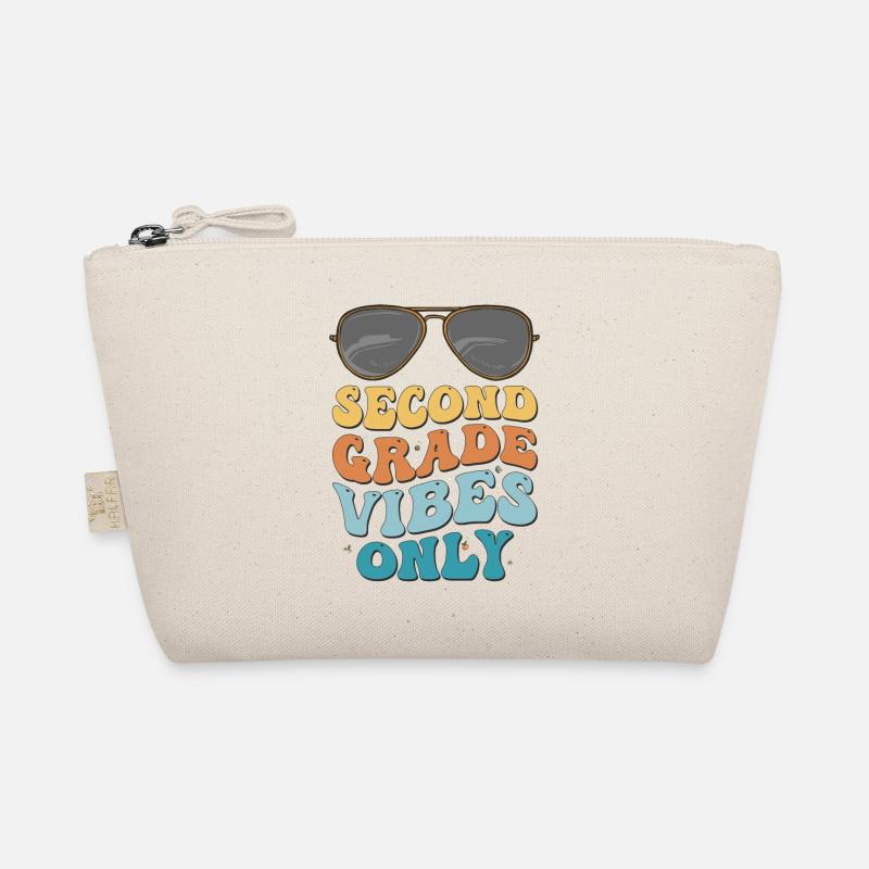 Second Grade Vibes Only Back to School Vintage Organic Pouch
