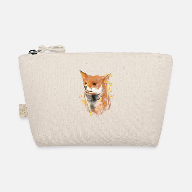 Fuchsgesicht Fuchs Fox Süß Schlau Aquarell - Bio-Täschchen - Natur