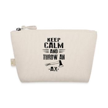 KEEP CALM AND THROW AN AX - Bio-Täschchen - Natur - Vorne