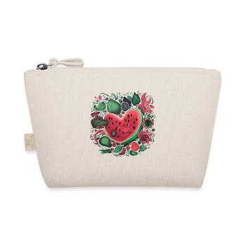 Watermelon Fruitarian Strawberries Lover Heart - Organic Pouch - nature - Front