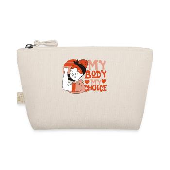 Féministe Mon corps Mon choix - Trousse biologique - nature - Devant