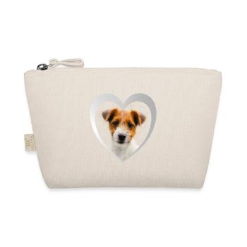 Hundeliebhaber - Hunde Herz - Jack Russel Terrier - Bio-Täschchen - Natur - Vorne