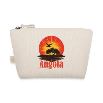 Angola Angolan Flag Vintage Sunset Souvenir Pride - Organic Pouch - nature - Front