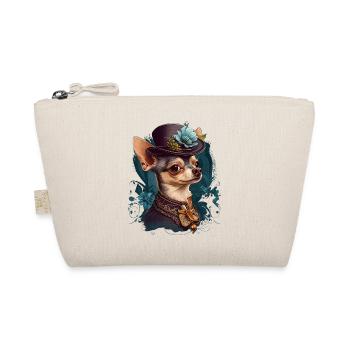Chihuahua - Englische Dame Frauen Kleid Hund - Bio-Täschchen - Natur - Vorne